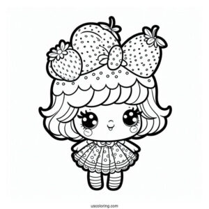 Detailed Strawberry Shortcake Coloring Page