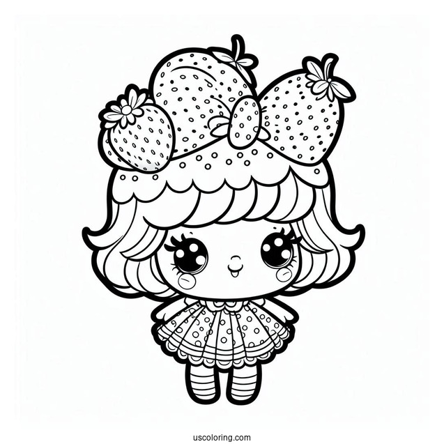 Detailed Strawberry Shortcake Coloring Page