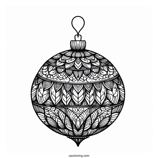 Festive Coconut Coloring Page Tree Mandala