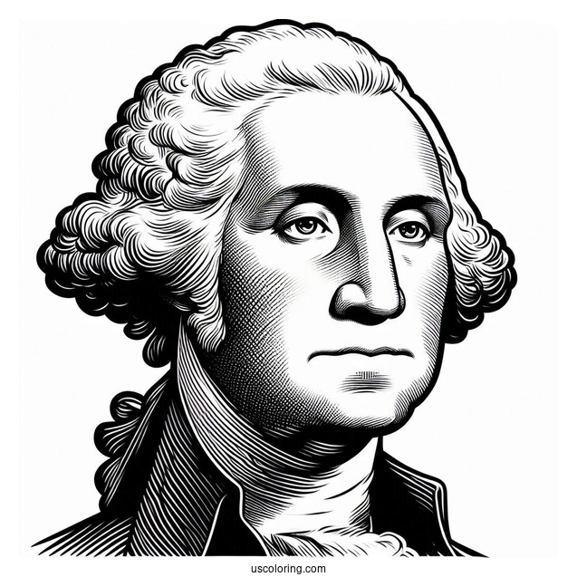 American President Coloring Page Of George Washington