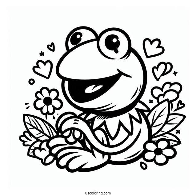 Easy Outline Of Kermit The Frog Coloring In