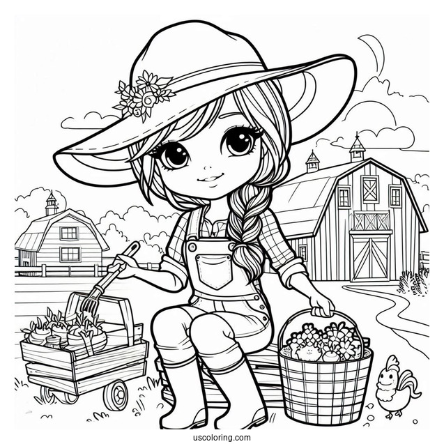 Farmer Coloring Page