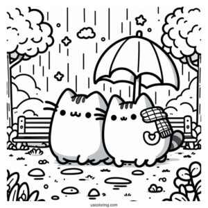 Pusheen And Stormy Walking In Park