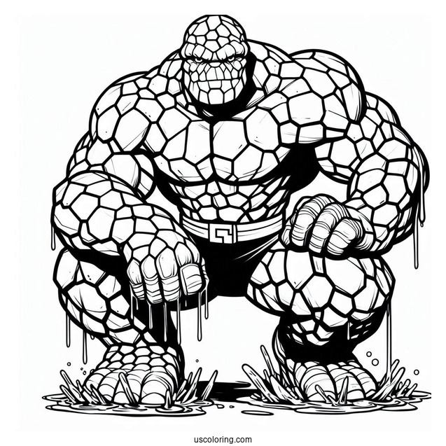Ben Grimm The Thing Coloring Page For Preschoolers