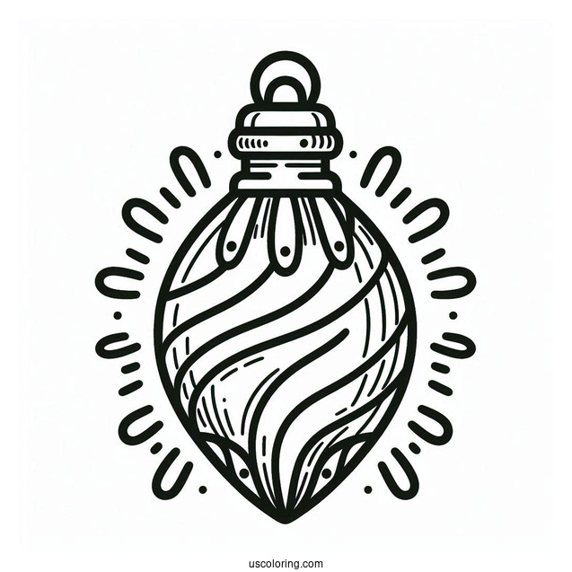 Large Christmas Light To Color Or Cut Out