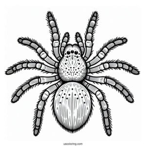 Himalayan Spider Coloring Sheet For Kids