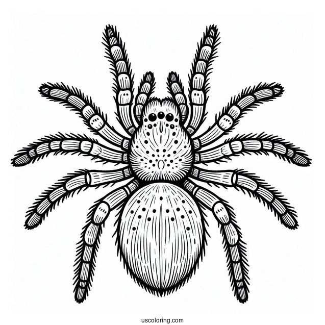 Himalayan Spider Coloring Sheet For Kids
