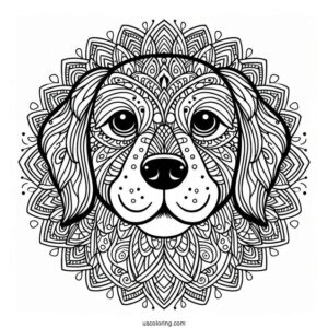 Intricate Dog Face Mandala