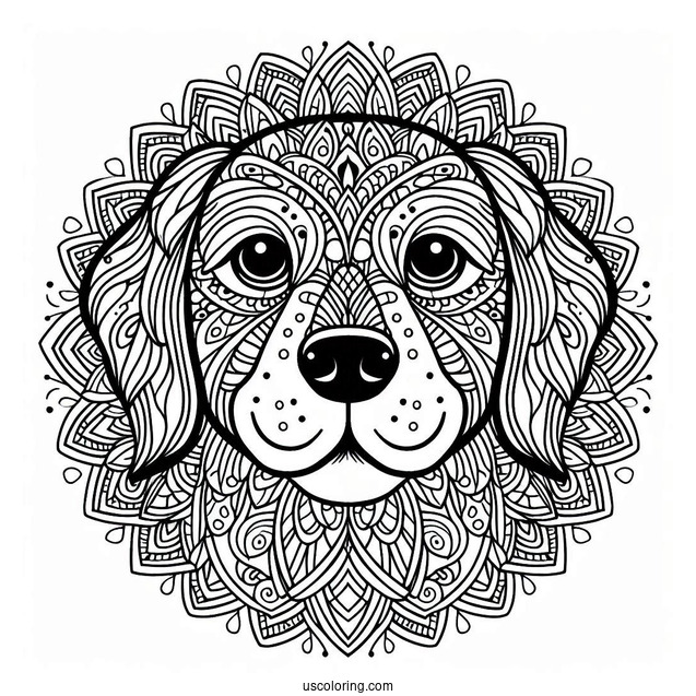 Intricate Dog Face Mandala