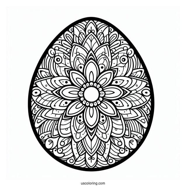 Easter Egg Flower Mandala Design