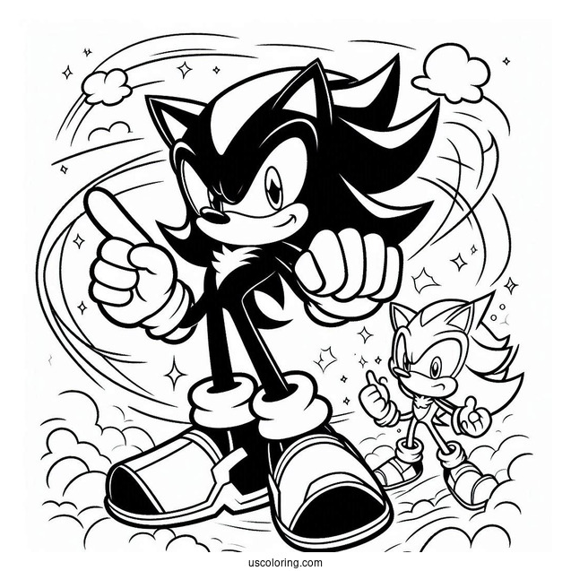 Shadow Coloring Page And Sonic The Hedgehog Poster