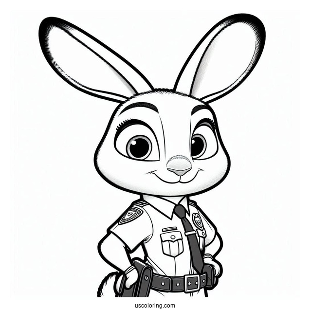 Officer _Judy_ Hopps Coloring Page