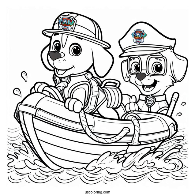 Paw Patrol Sea Rescue Coloring Page