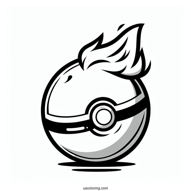 Pokemon Legends Pokéball Coloring Page