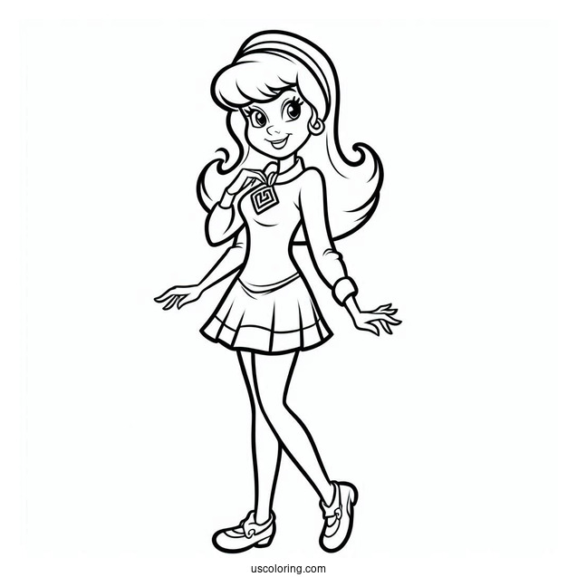 Daphne Character Coloring Page