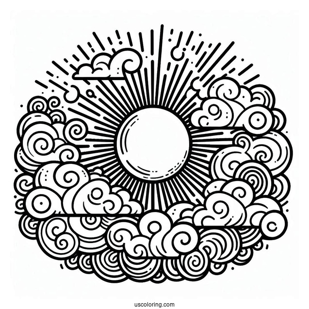 Sun In Cloud To Color