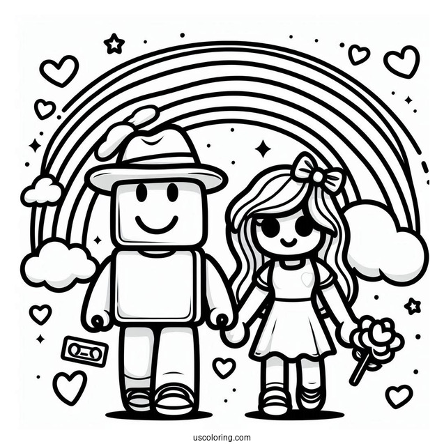 Blue Rainbow Friends Coloring Page Drooling Over Roblox Spy