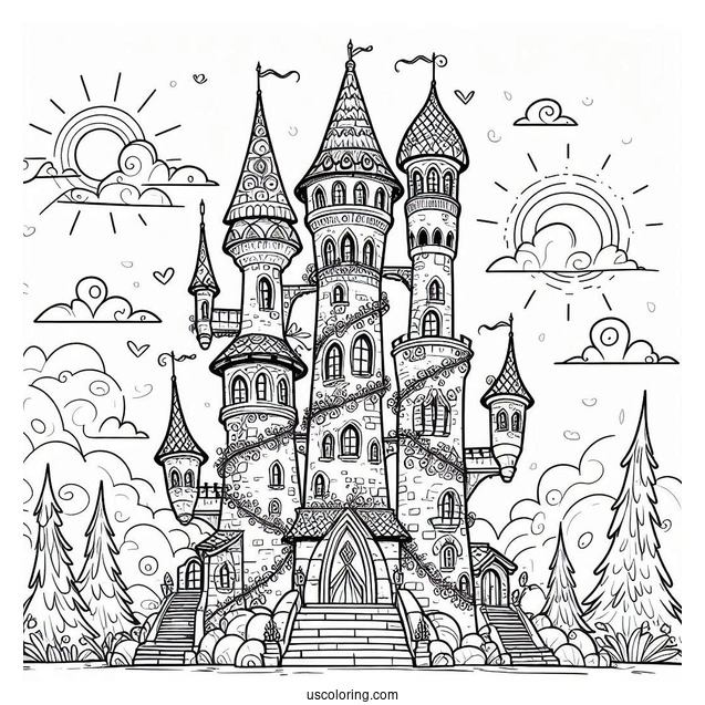 Tower From Tangled Coloring Page