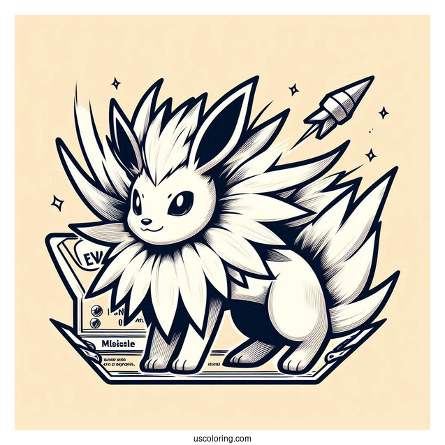 Jolteon Coloring Page Pin Missile Pokemon Card