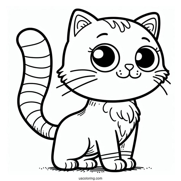 Easy Pete The Cat Coloring Picture