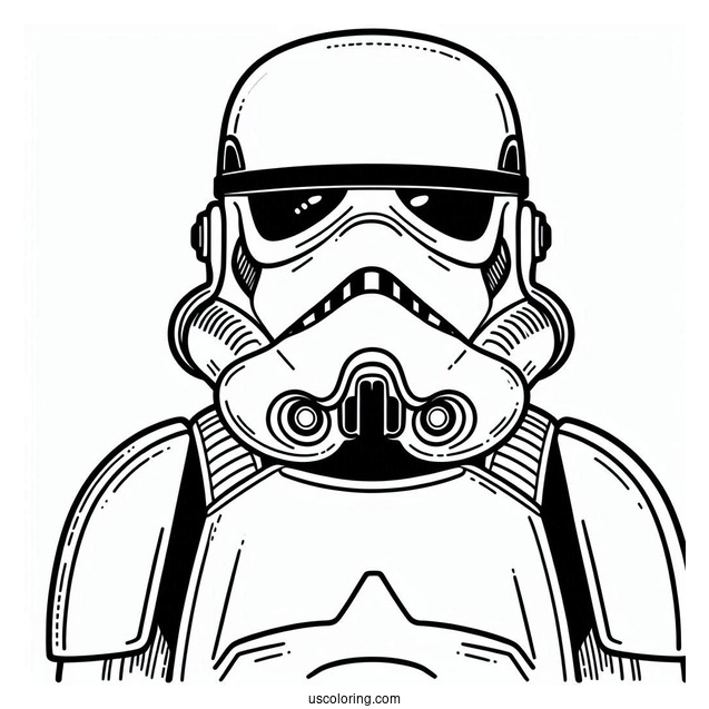 Easy Stormtrooper Outline Coloring Sheet