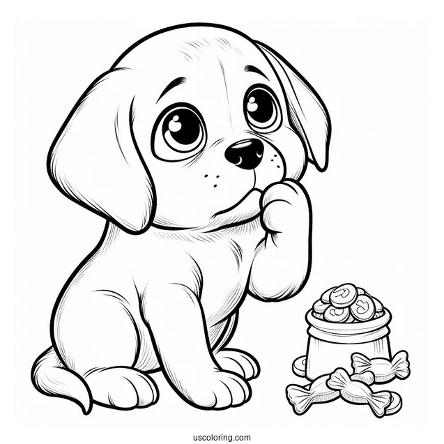 Puppy Thinking About Treats