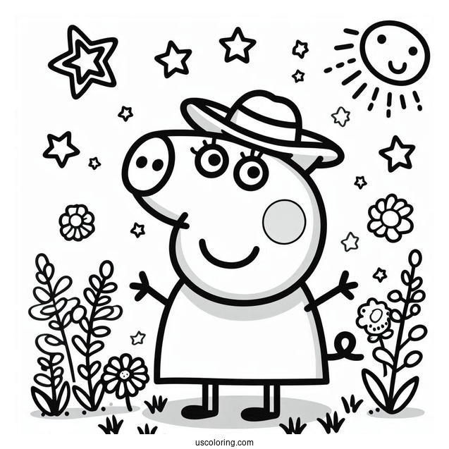 George Peppa Pig Coloring Page