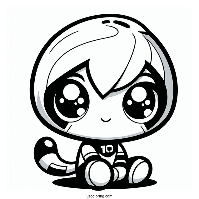 Ben 10 Coloring Page Of Cute Echo Echo For Preschoolers