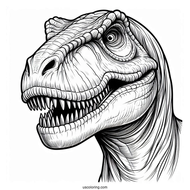 Front Facing View Of T-Rex Showing Teeth