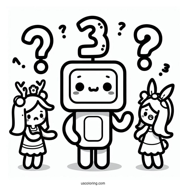 Confused 13 Numberblocks Coloring Page For Kids