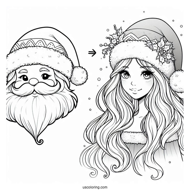 Ho Ho Ho Santa Coloring Page For Kids
