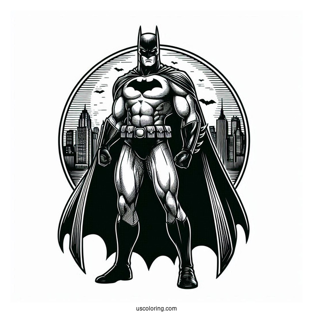 Dark Knight Batman Standing In Gotham