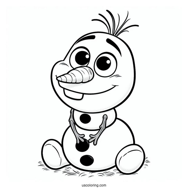 Baby Olaf Coloring Page For Kids