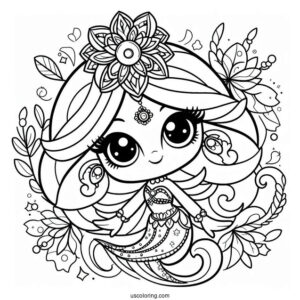 Shimmer And Shine Coloring Page Of Simple Nazboo Outline For Preschoolers