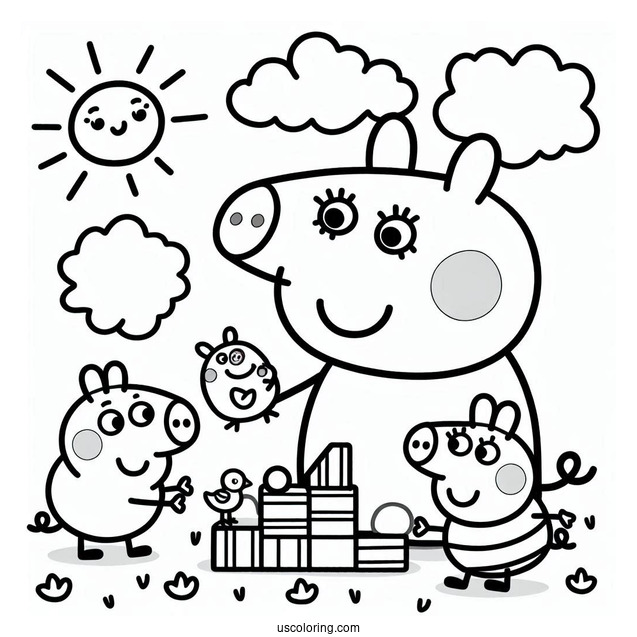 Peppa Pig Playing Games With Friends