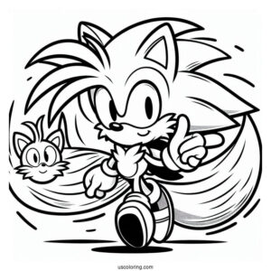 Sonic And Tails Coloring Sheet