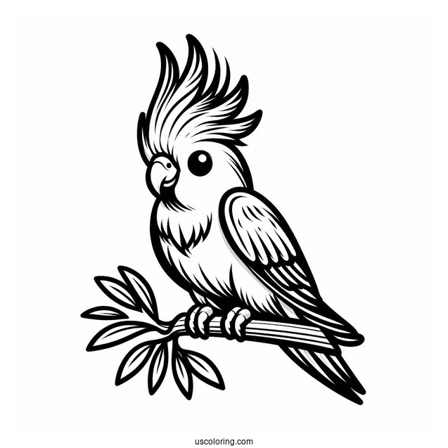Cockatiel Coloring Page