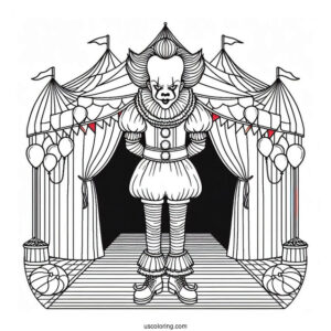 Pennywise Looming Over Circus Entrance