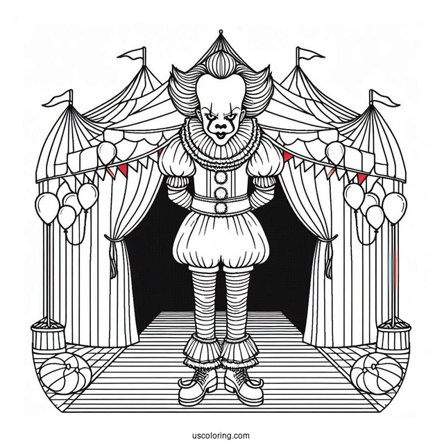 Pennywise Looming Over Circus Entrance