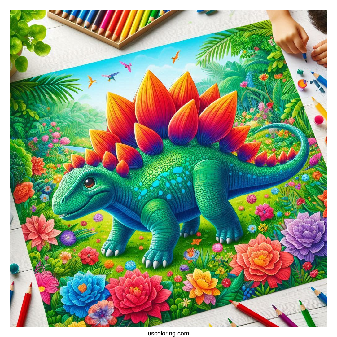 Stegosaurus Coloring Pages Featured Image
