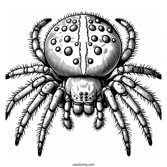 European Garden Spider Coloring Page