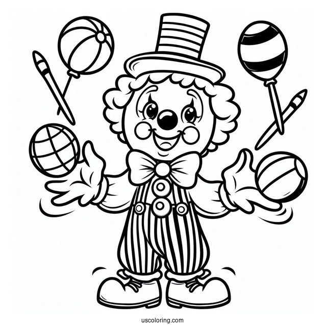 Cute Juggling Clown