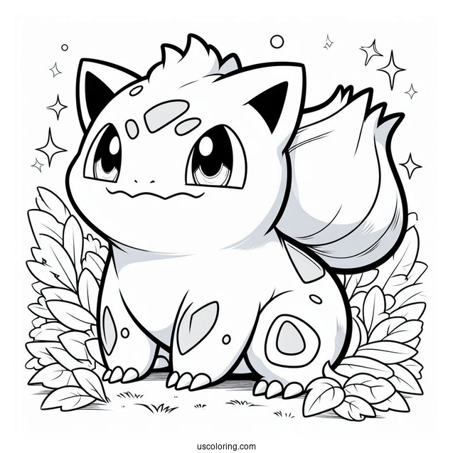 Bulbasaur Coloring Page Pokemon Card