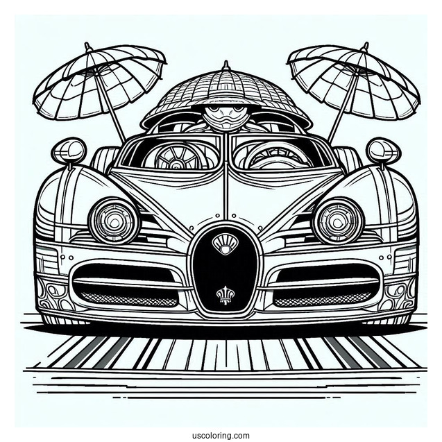 Bugatti Coloring Page Logo
