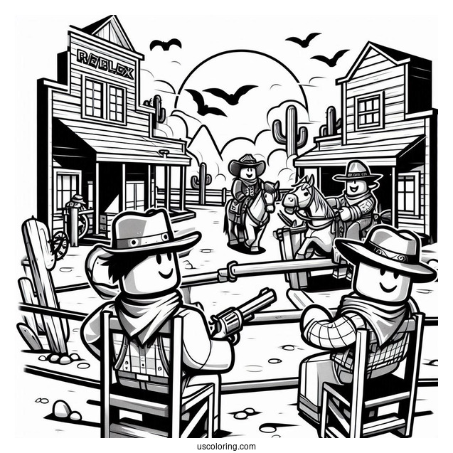 Roblox Wild West Experience Coloring Page