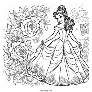 Princess Belle Coloring Sheet