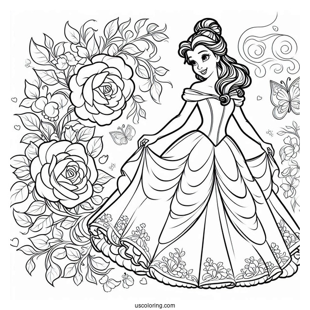 Princess Belle Coloring Sheet