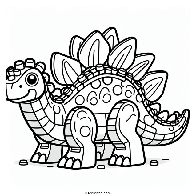 Lego Stegosaurus Coloring Page