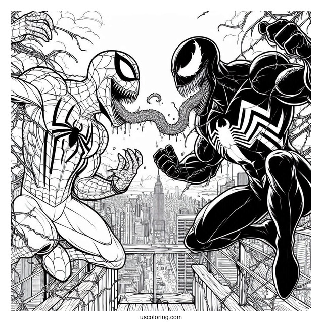 Detailed Spider-Man Vs Venom Marvel