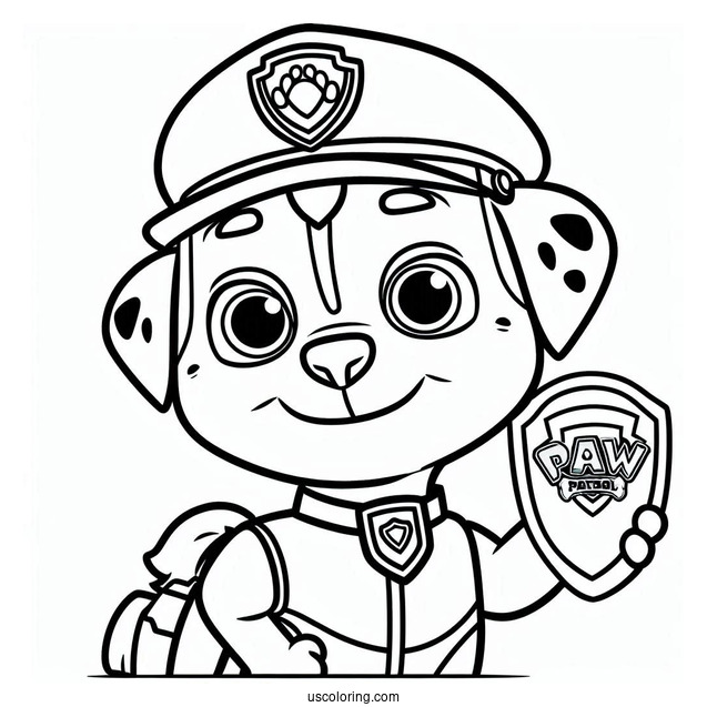 Easy Coloring Page Of Marshall To Color